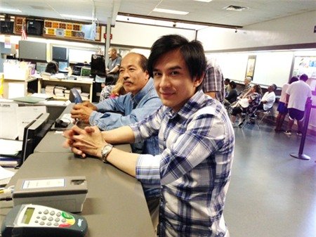 Mr. Tang with a student at DMV